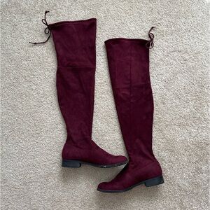 Unisa Over the Knee Boots Red Size 6